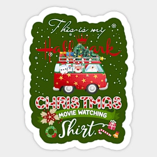 This Is My Christmas Movie Watching Shirt, Christmas shirt, Merry Christmas, buffalo plaid 2023 Sticker